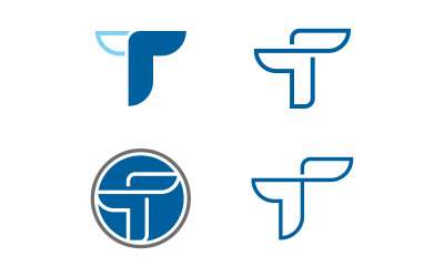 T Letter Vector icon logo design ilustrace Šablona
