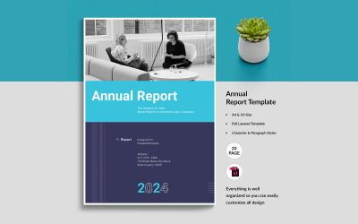 Yıllık Rapor InDesign Broşür Şablonu