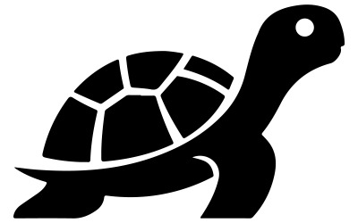 A Turtle logo icon silhouette style