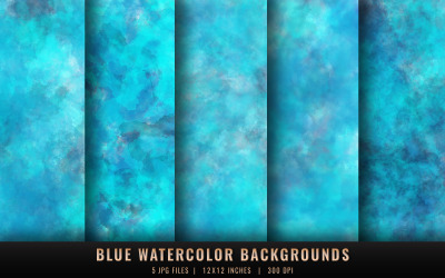 Blaue Aquarell-Hintergründe