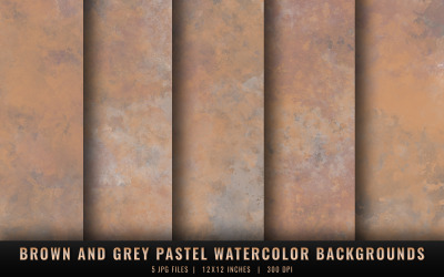 Brown and Grey Pastel Watercolor Backgrounds
