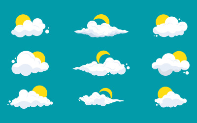 Cloud cartoon Vector design illustration Šablona v.1