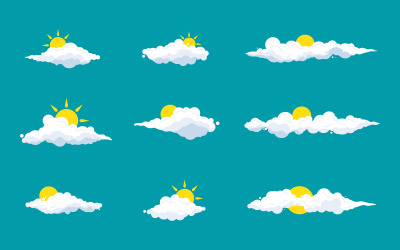 Cloud cartoon Vector design illustration Šablona v.2