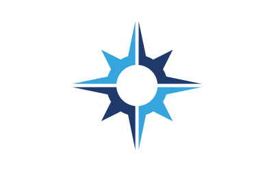 Compass vector icon logo illustration design Template v.3