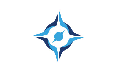 Compass vector icon logo illustration design Template v.4