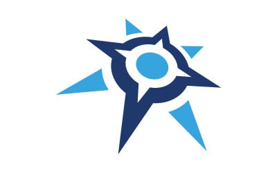 Compass vector icon logo illustration design Template v.7