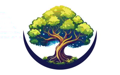 Conception de logo d&amp;#39;arbre abstrait de style unique