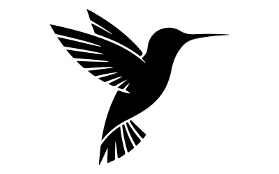 En Hummingbird logotyp ikon siluett stil