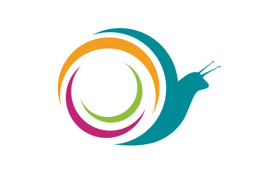 Illustrazione del logo dell&amp;#39;icona vettoriale della lumaca di bellezza Modello di progettazione v.21