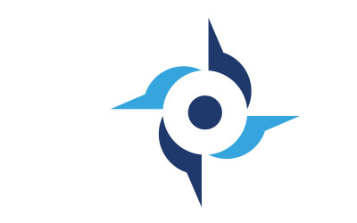 Modèle de conception d&amp;#39;illustration de logo d&amp;#39;icône de vecteur de boussole v.11