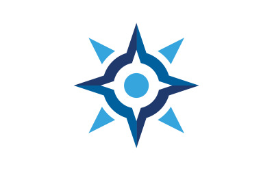 Modèle de conception d&amp;#39;illustration de logo d&amp;#39;icône de vecteur de boussole v.2