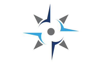 Modèle de conception d&amp;#39;illustration de logo d&amp;#39;icône de vecteur de boussole v.5