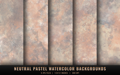 Neutral Pastel Watercolor Backgrounds