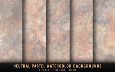 Neutrale pastellfarbene Aquarellhintergründe