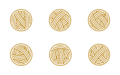 Yarn Ball Vector icon design illustration Template