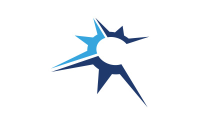 Compass vector icon logo illustration design Template v.8