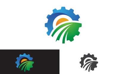 Gear industrial vector icon illustration design template v.3