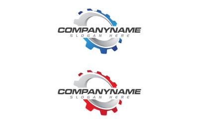 Gear industrial vector icon illustration design template v.9