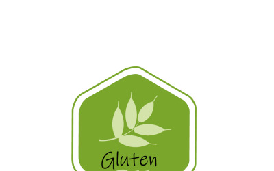 Glutenfreies Etikett isoliert auf dem Hintergrund für Café-Menü