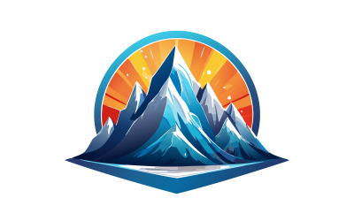 Impresionante diseño de logotipo de montaña con estilo.