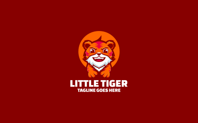 Kleines Tiger-Maskottchen-Logo