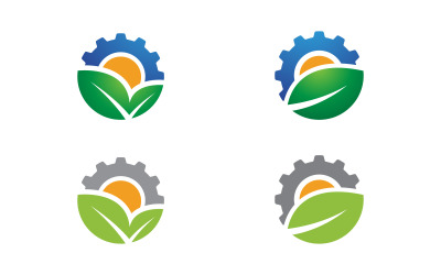Modèle de conception d&amp;#39;illustration d&amp;#39;icône vectorielle industrielle d&amp;#39;engrenage v.2