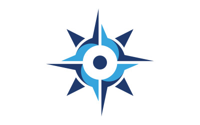 Modèle de conception d&amp;#39;illustration de logo d&amp;#39;icône de vecteur de boussole v.10