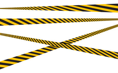 Warning Line police vector design illustration template v.2