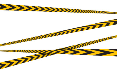 Warning Line police vector design illustration template v.4