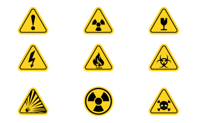 Warning Vector icon design illustration Template