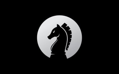 Chess knight role logo vector, Chess piece vector icons  8