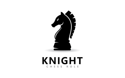 Schaakridder rol logo vector, Schaakstuk vector iconen 6