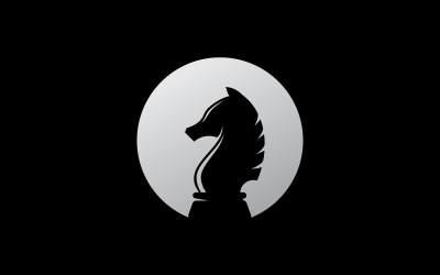 Schaakridder rol logo vector, Schaakstuk vector iconen 7