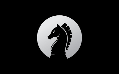 Schaakridder rol logo vector, Schaakstuk vector iconen 8