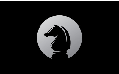 Vettore logo ruolo cavaliere scacchi, icone vettoriali pezzo scacchi 0