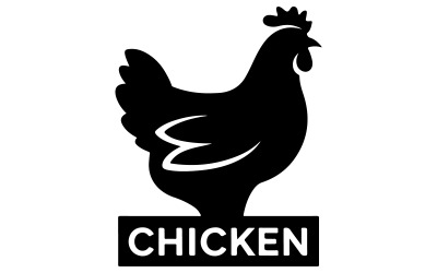 A Chicken logo icon silhouette style