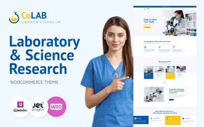 CoLab - Laboratory &amp;amp; Science Research WordPress Theme