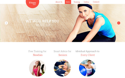 Fitneszre érzékeny webhelysablon