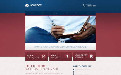 "Library Responsive Drupal Template" thème Drupal adaptatif #47503