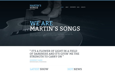 Modello di sito Web reattivo della banda musicale