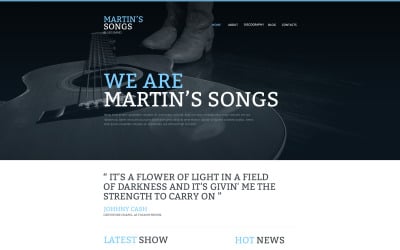 Modelo de site responsivo de banda musical