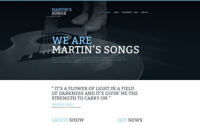 Szablon strony responsywnej zespołu muzycznego