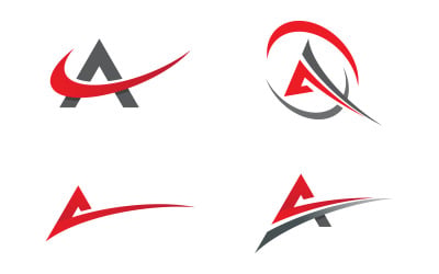 Business A Letter icon logo Template vector illustration design v.2