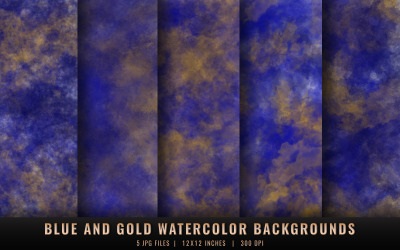 Sfondi acquerello blu e oro