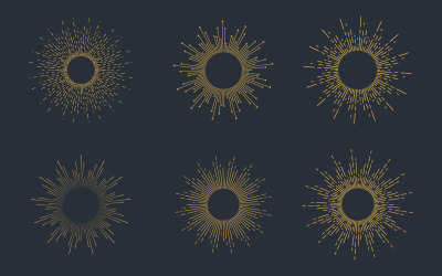 Sunburst icon vector illustration design template v.1