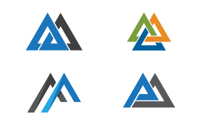 Szablon ikony litery M firmy logo wektor ilustracja projekt v.1