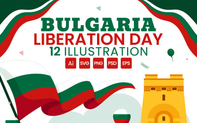 12 Bulgariens befrielsedagillustration