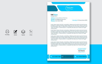 Letterhead Design Template for Official Letters - Product - 088