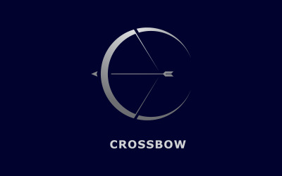 Modelo de logotipo de besta, logotipo simples de arco e flecha 9