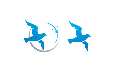 Kuş Logosu Şablonu vektör çizim tasarımı 1